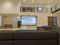 Projection Screen in Living Room